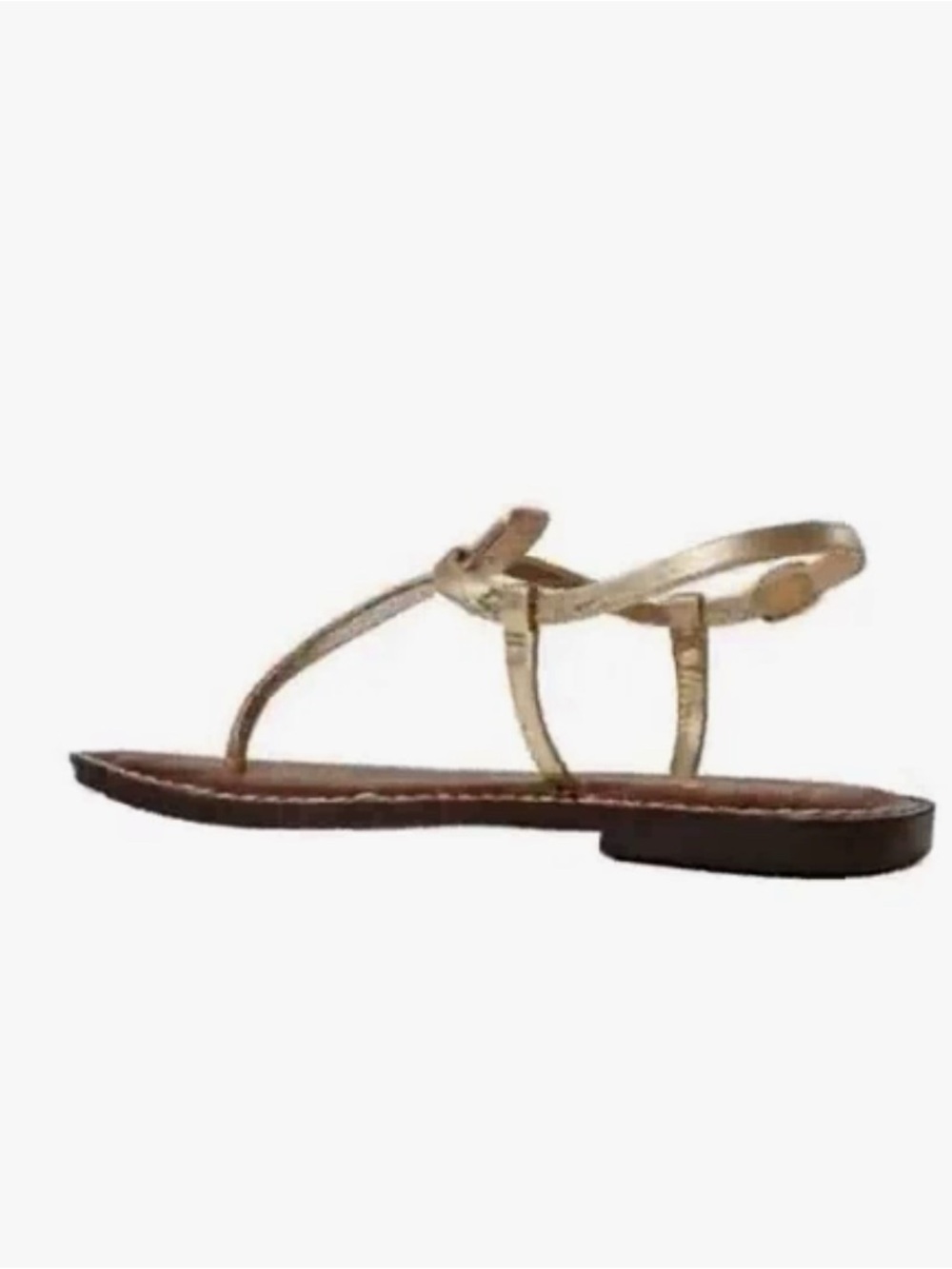Sam Edelman Metallic Brown Croc-Embossed Strappy Sandals